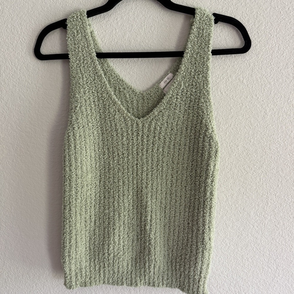New By The River Cozy Life Sage Green Tank Top Size Large